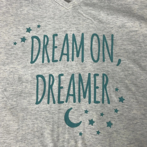 Indigo Women’s Night Shirt PJ Top Size M/L Dream On Dreamer Cotton Lounge Wear - Picture 9 of 9